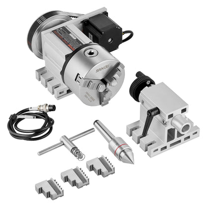 Dividing Head, K11-100mm 3-Jaw Chuck, CNC Router Milling Machine Rotational Axis 4th Axis A Axis Indexing V952-SKFDT3ZKP65M9AYZOV9