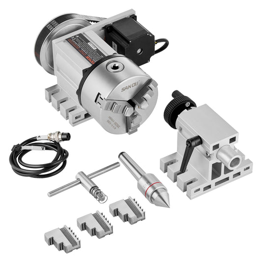 Dividing Head, K11-100mm 3-Jaw Chuck, CNC Router Milling Machine Rotational Axis 4th Axis A Axis Indexing V952-SKFDT3ZKP65M9AYZOV9