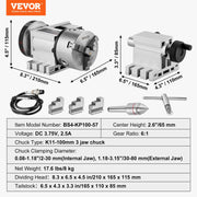 Dividing Head, K11-100mm 3-Jaw Chuck, CNC Router Milling Machine Rotational Axis 4th Axis A Axis Indexing V952-SKFDT3ZKP65M9AYZOV9