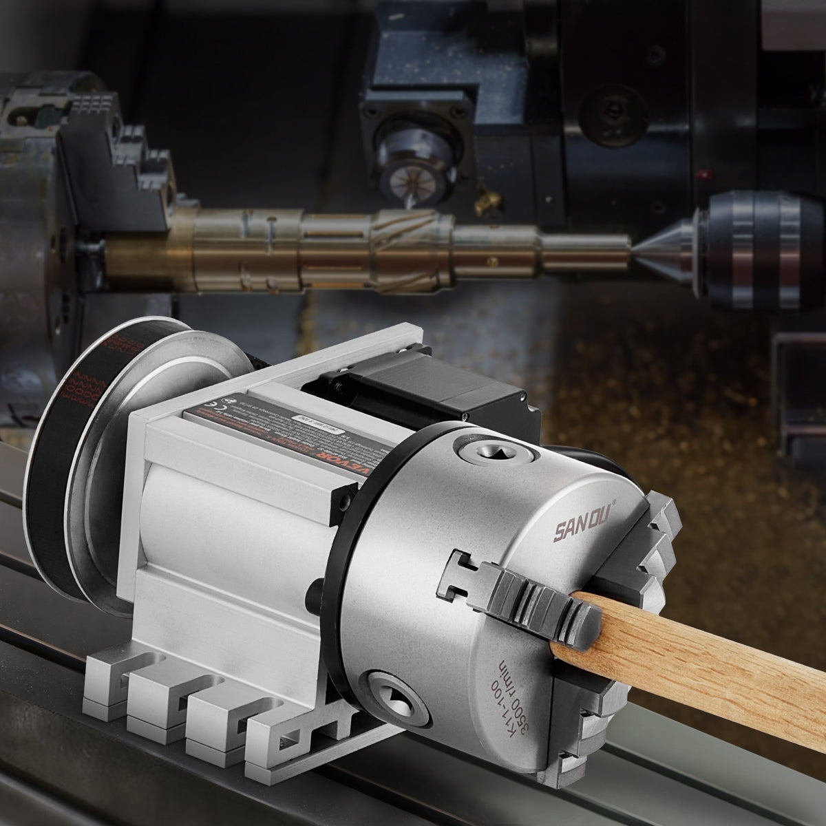Dividing Head, K11-100mm 3-Jaw Chuck, CNC Router Milling Machine Rotational Axis 4th Axis A Axis Indexing V952-SKFDT3ZKP65M9AYZOV9