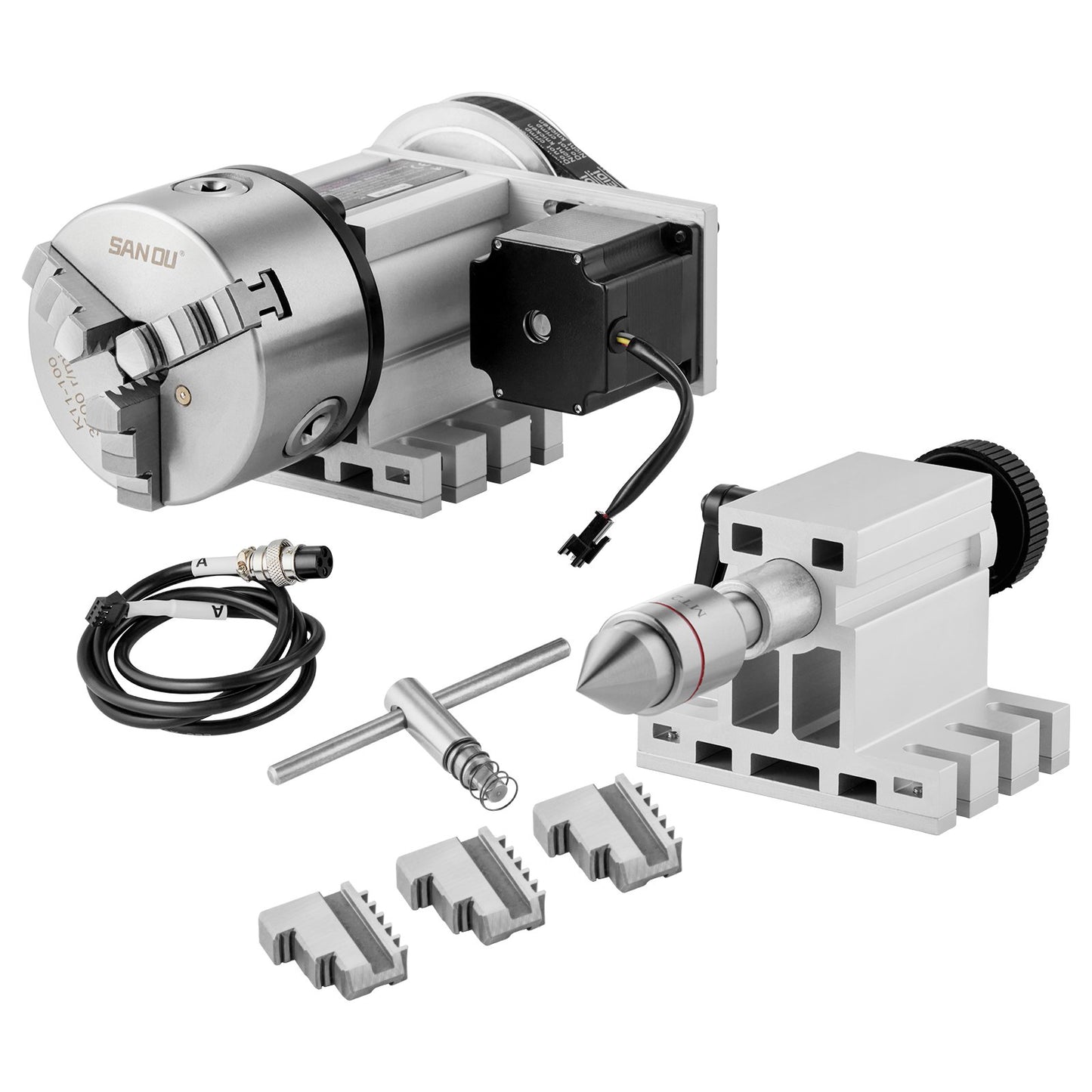Dividing Head, K11-100mm 3-Jaw Chuck, CNC Router Milling Machine Rotational Axis 4th Axis A Axis Indexing V952-SKFDT3ZKP65M9AYZOV9