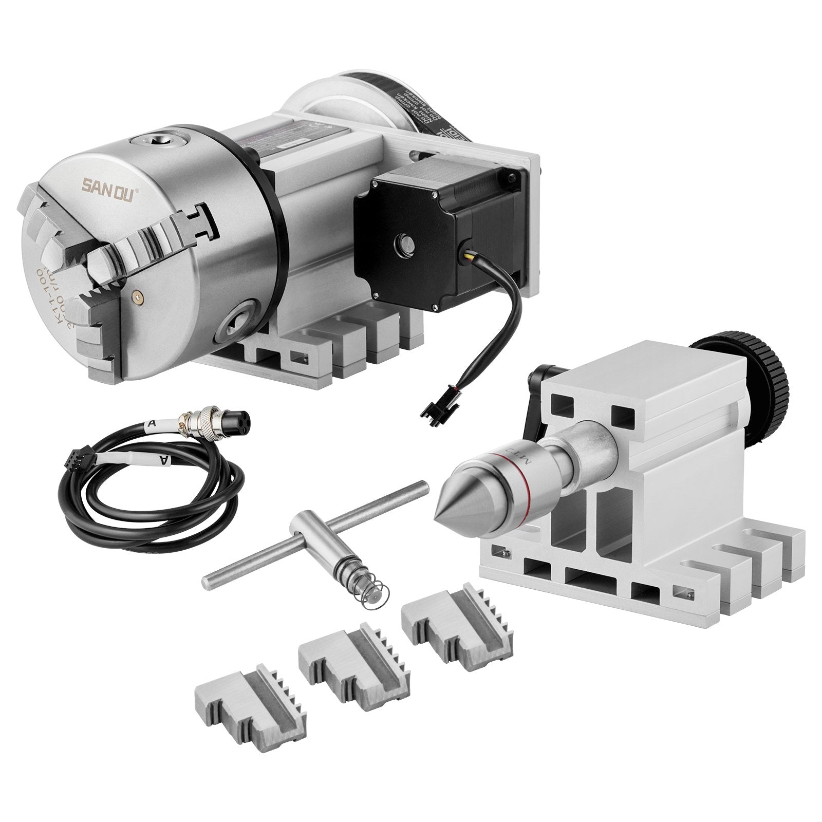 Dividing Head, K11-100mm 3-Jaw Chuck, CNC Router Milling Machine Rotational Axis 4th Axis A Axis Indexing V952-SKFDT3ZKP65M9AYZOV9