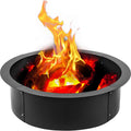Outdoor Fire Pit Ring 106cm BBQ Table Grill Garden Wood Burning Fireplace V952-SKHP42X36X10YC001V0
