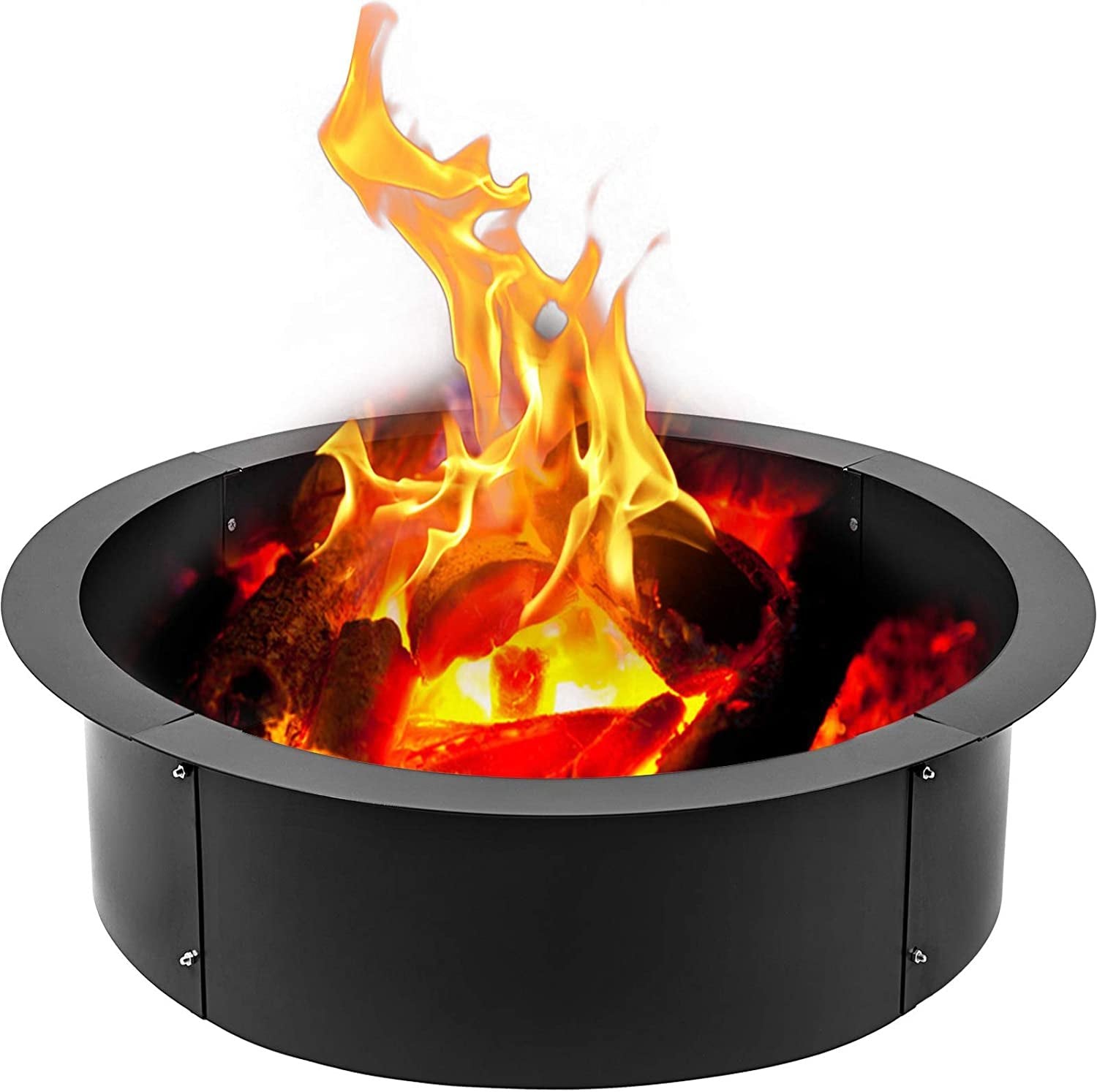 Outdoor Fire Pit Ring 106cm BBQ Table Grill Garden Wood Burning Fireplace V952-SKHP42X36X10YC001V0
