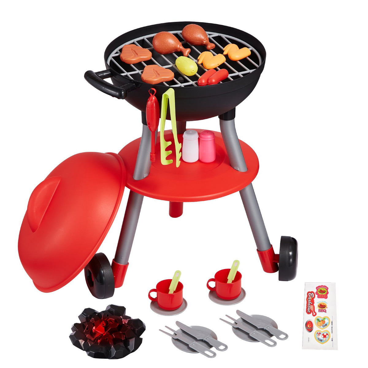 28 PCS BBQ Grill Playset, Kids Toys Kitchen Playset with Sound & Light, Little Chef Play, Interactive Grill V952-SKLWJZHSLLSSDVHZMV9