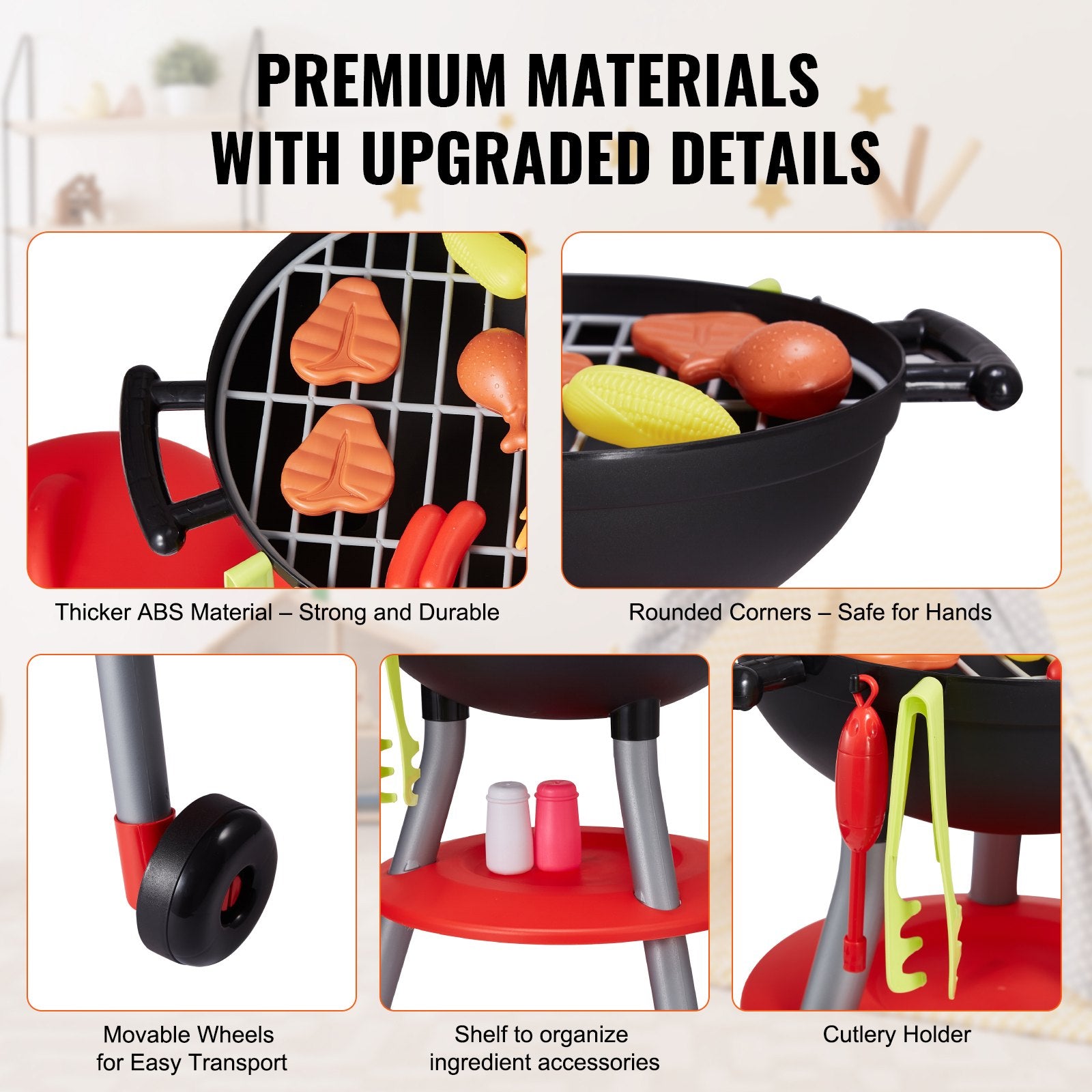28 PCS BBQ Grill Playset, Kids Toys Kitchen Playset with Sound & Light, Little Chef Play, Interactive Grill V952-SKLWJZHSLLSSDVHZMV9