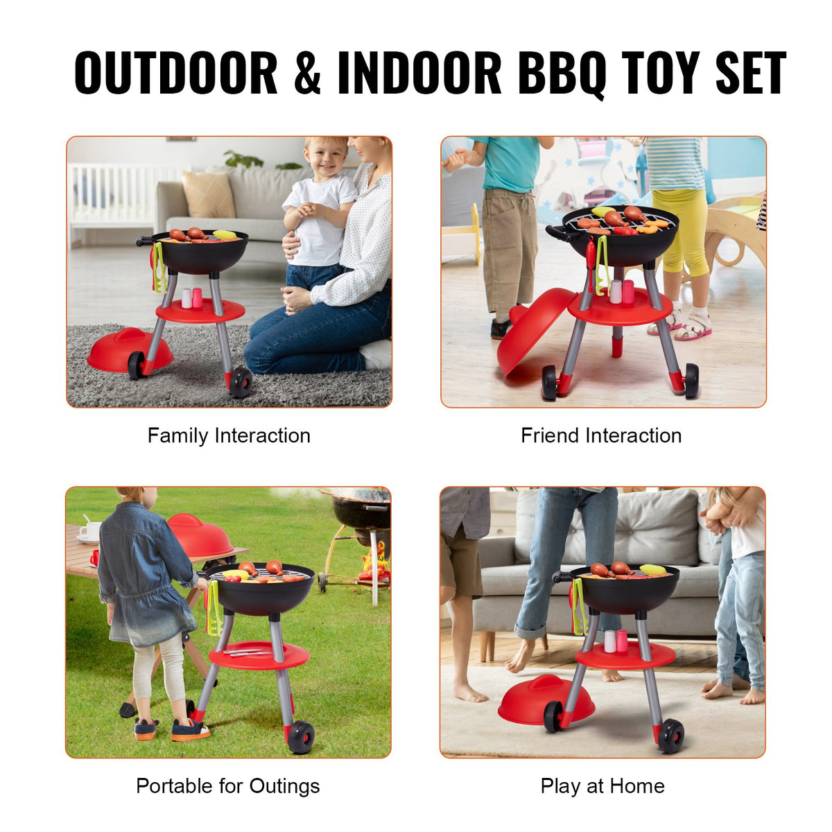 28 PCS BBQ Grill Playset, Kids Toys Kitchen Playset with Sound & Light, Little Chef Play, Interactive Grill V952-SKLWJZHSLLSSDVHZMV9