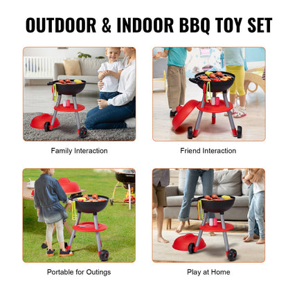 28 PCS BBQ Grill Playset, Kids Toys Kitchen Playset with Sound & Light, Little Chef Play, Interactive Grill V952-SKLWJZHSLLSSDVHZMV9