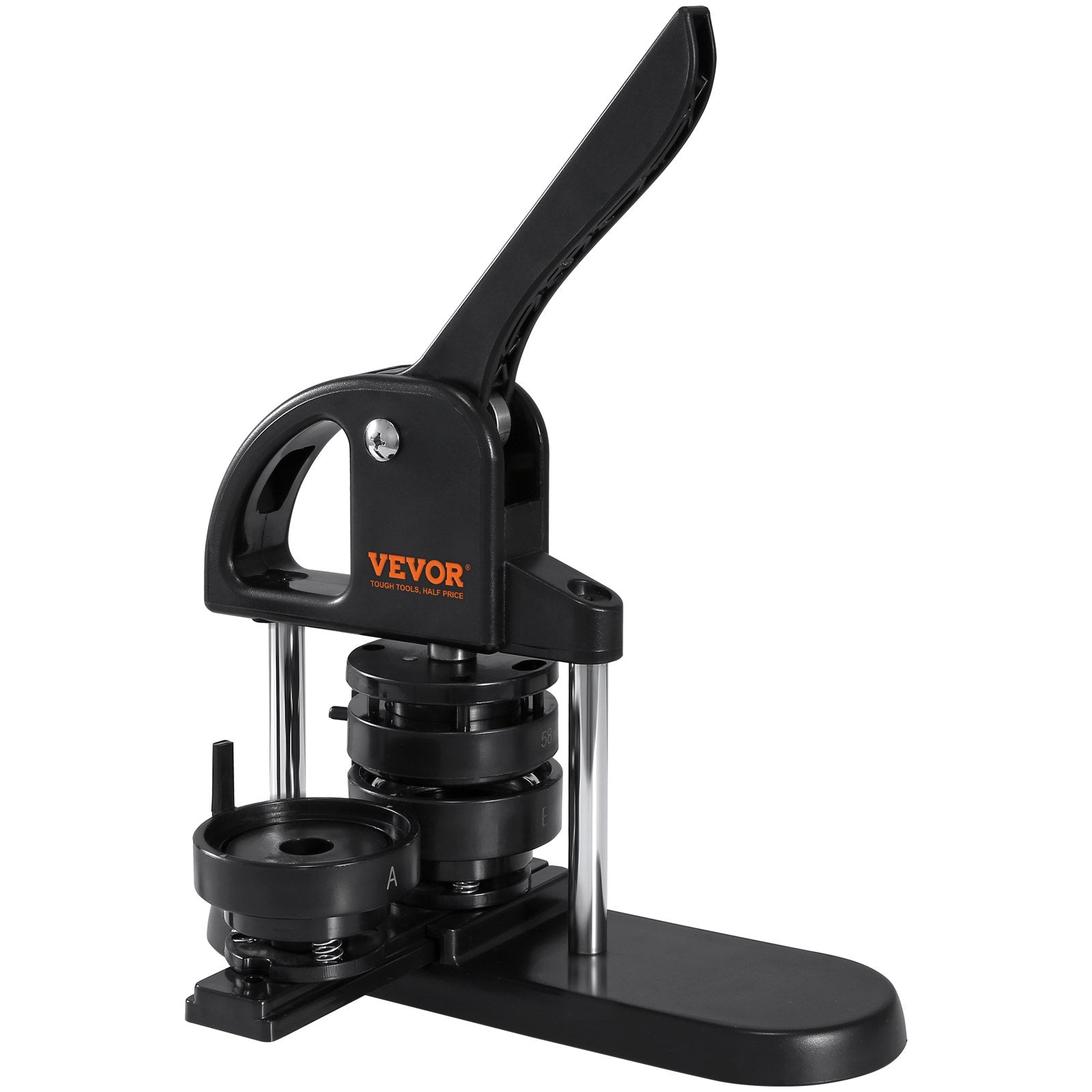 Button Maker Machine, 1/1.25/2.28 inch(25/32/58mm) 3-in-1 Pin Maker, Installation-Free Badge Punch Press Kit, V952-SL253258MM300D5JWV0