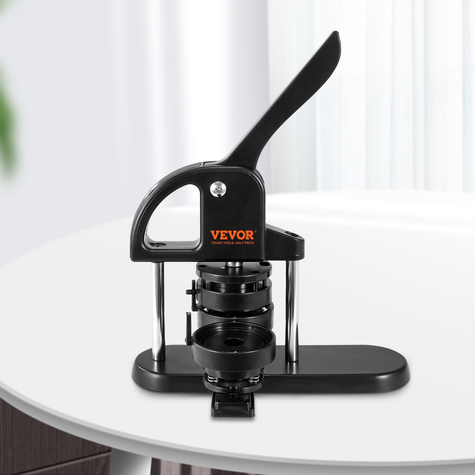 Button Maker Machine, 1/1.25/2.28 inch(25/32/58mm) 3-in-1 Pin Maker, Installation-Free Badge Punch Press Kit, V952-SL253258MM300D5JWV0