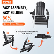 Adirondack Chair Plastic, Set of 2 All-Weather Portable Folding Fire Pit Chair, Outdoor Adirondack Patio V952-SLADLDKYHSKZ8TB0XV0