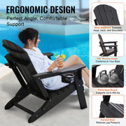 Adirondack Chair Plastic, Set of 2 All-Weather Portable Folding Fire Pit Chair, Outdoor Adirondack Patio V952-SLADLDKYHSKZ8TB0XV0