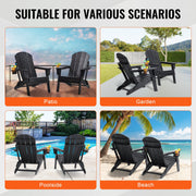 Adirondack Chair Plastic, Set of 2 All-Weather Portable Folding Fire Pit Chair, Outdoor Adirondack Patio V952-SLADLDKYHSKZ8TB0XV0