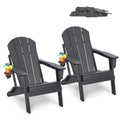Adirondack Chair Plastic, Set of 2 All-Weather Portable Folding Fire Pit Chair, Outdoor Adirondack Patio V952-SLADLDKYHSKZUB86TV0