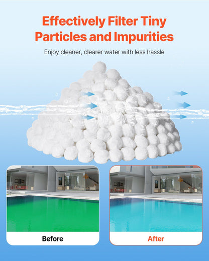 Pool Filter Balls for Sand Filter, 2.1 kg, Filter Balls Replace Pool Filter Sand, Reusable Polyester Fiber V952-SLBGLQBS46LB1DYQ4V0