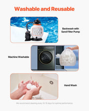 Pool Filter Balls for Sand Filter, 2.1 kg, Filter Balls Replace Pool Filter Sand, Reusable Polyester Fiber V952-SLBGLQBS46LB1DYQ4V0
