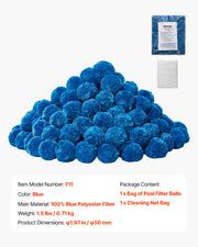 Pool Filter Balls for Sand Filter Pump Swimming Pool 0.71 kg Reusable Blue V952-SLBGLQLS15LBXYI1DV0