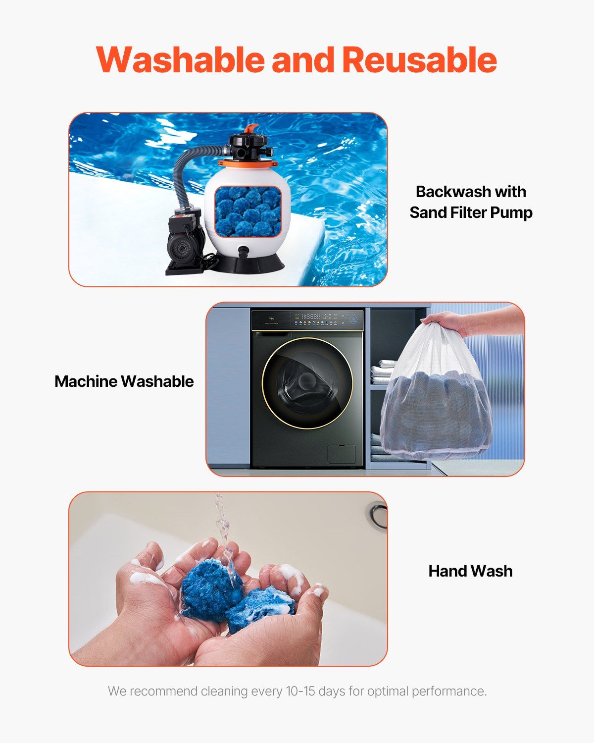 Pool Filter Balls for Sand Filter, 1.42 kg, Filter Balls Replace Pool Filter Sand, Reusable Blue Polyester V952-SLBGLQLS31LBCUMQJV0