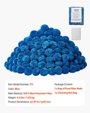 Pool Filter Balls for Sand Filter, 1.83 kg, Filter Balls Replace Pool Filter Sand, Reusable Blue Polyester V952-SLBGLQLS4LBSZKI05V0