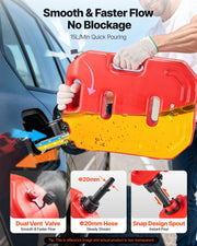 Fuel Container, 10 L, Gas Can with Spout and Lockable Bracket, 15 L/min Max Flow Rate, Secure & Leak-proof, V952-SLBXSYXCZK1JAO871001V0