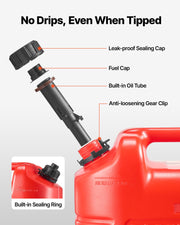 Fuel Container, 19 L, Gas Tank with Spout & Clear Scale, 15 L/min Max Flow Rate, Secure & Leak-proof, V952-SLBXSYXJYK1JNR1TZ001V0