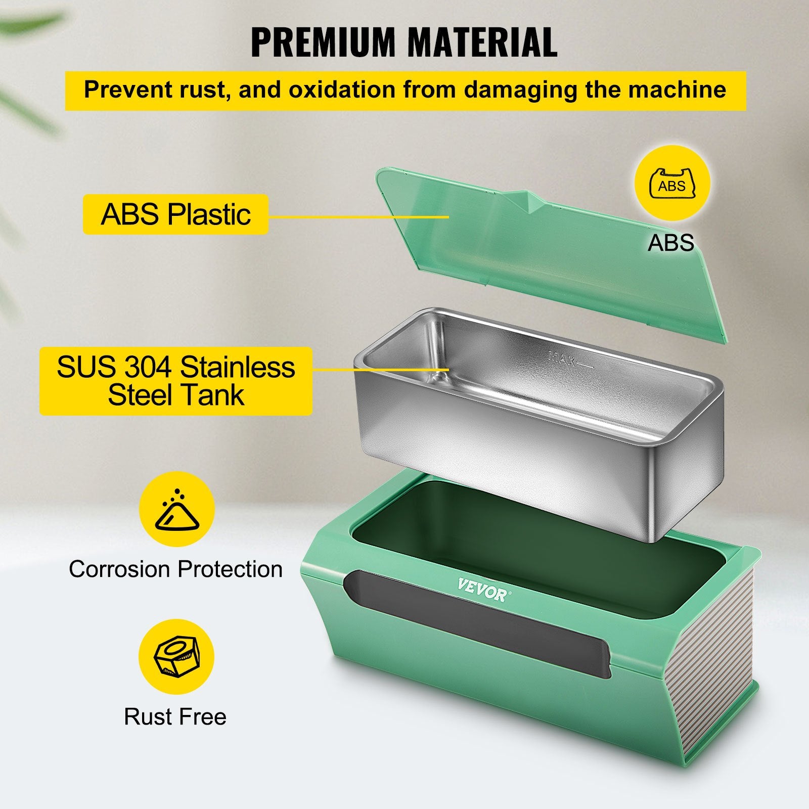 Ultrasonic Cleaner Ultrasound Cleaning Machine 500ML Green for Jewelry V952-SLCSBQXJMLSZF9EK7V3