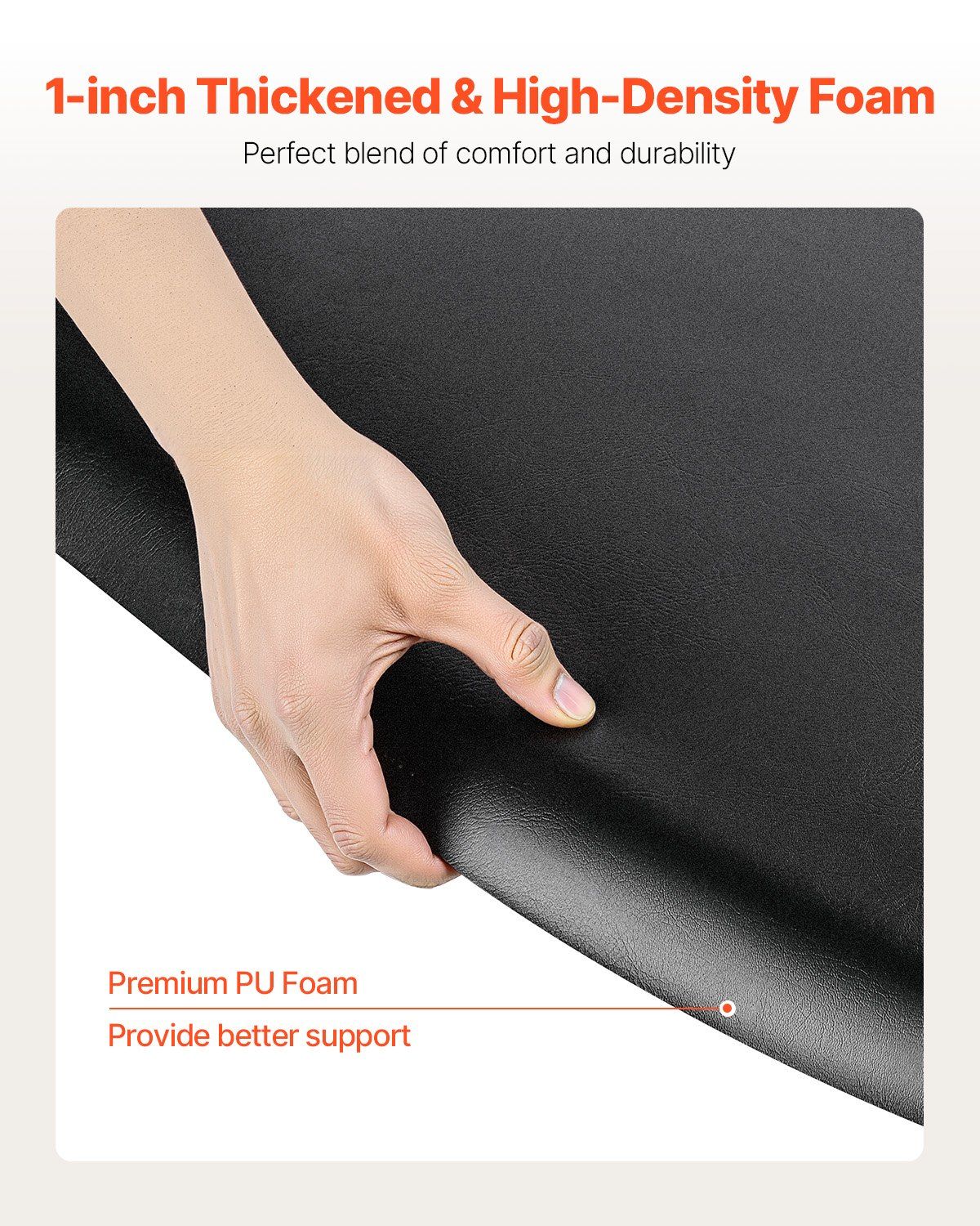 Salon Mat for Hair Stylist, 1220 x 930 mm Semi-circle Salon Chair Mat, 25mm Thickened Anti Fatigue Barber V952-SLDBYD1INCH3ZHR0VV0