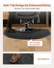 Salon Mat for Hair Stylist, 1220 x 930 mm Semi-circle Salon Chair Mat, 25mm Thickened Anti Fatigue Barber V952-SLDBYD1INCH3ZHR0VV0