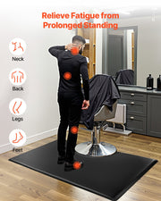 Salon Mat for Hair Stylist, 1525 x 915 mm Rectangle Salon Chair Mat Anti Fatigue, 23mm Thickened PVC + PU V952-SLDFXD78INCH0SOZ4V0
