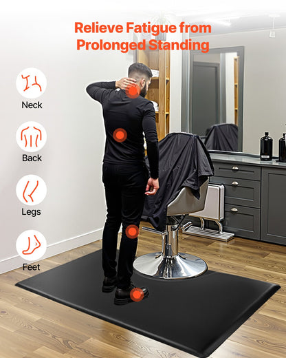 Salon Mat for Hair Stylist, 1525 x 915 mm Rectangle Salon Chair Mat Anti Fatigue, 23mm Thickened PVC + PU V952-SLDFXD78INCH0SOZ4V0