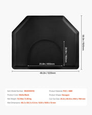 Salon Mat for Hair Stylist, 1225 x 1505 mm Hexagon Salon Chair Mat Anti Fatigue, 13mm Thickened Barber Shop V952-SLDLJD12INCHQYV9OV0
