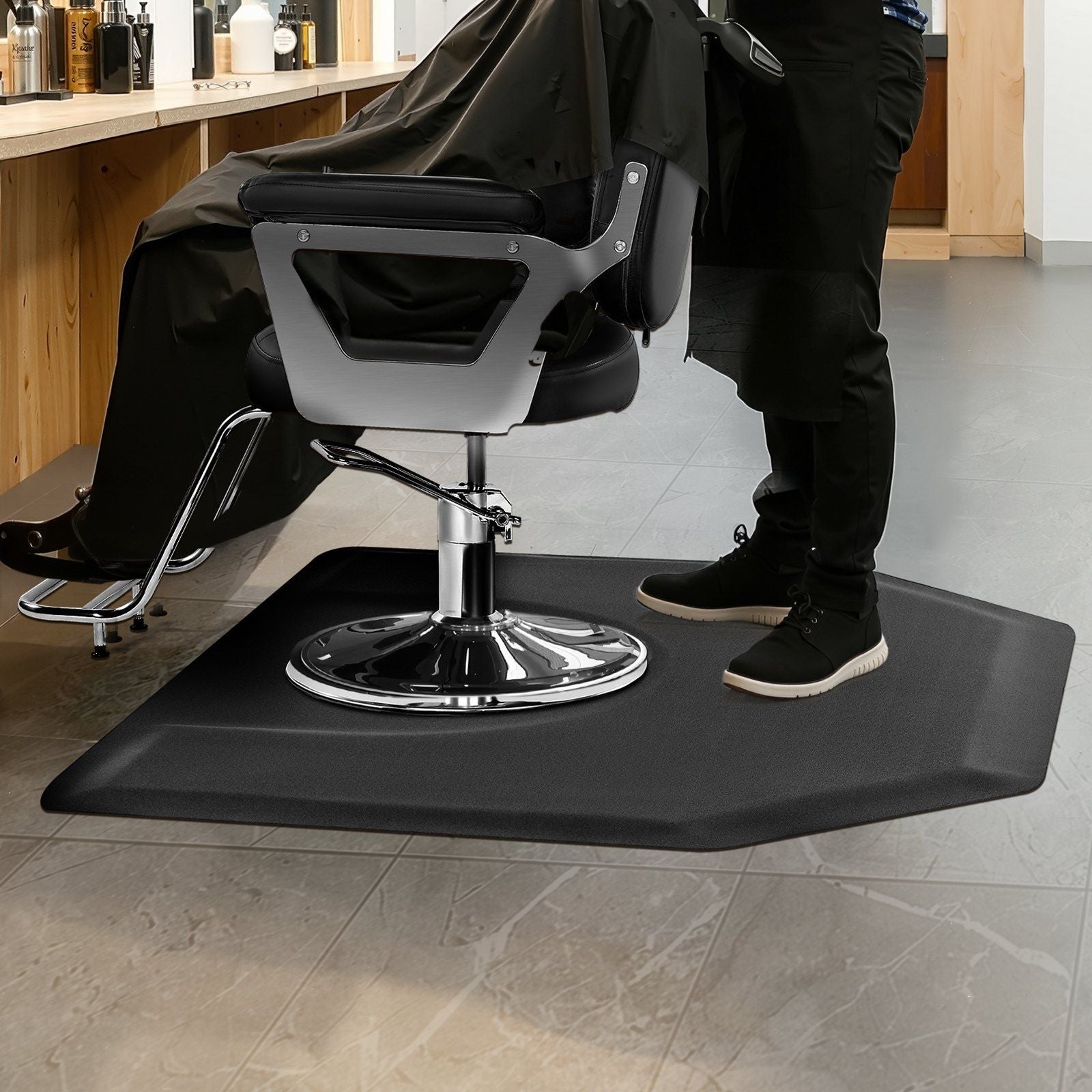 Salon Mat for Hair Stylist, 1225 x 1505 mm Hexagon Salon Chair Mat Anti Fatigue, 13mm Thickened Barber Shop V952-SLDLJD12INCHQYV9OV0