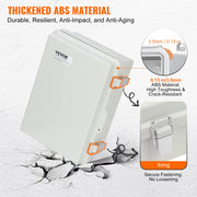 Outdoor Electrical Junction Box, 300 x 200 x 180 mm, ABS Plastic Electrical Enclosure Box with Hinged Cover V952-SLJXHABS12X86XOWLV0