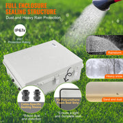 Outdoor Electrical Junction Box, 350 x 250 x 150 mm, ABS Plastic Electrical Enclosure Box with Hinged Cover V952-SLJXHABS14X138LEDV0
