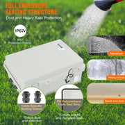Outdoor Electrical Junction Box, 430 x 330 x 180 mm, ABS Plastic Electrical Enclosure Box with Hinged Cover V952-SLJXHABS16X1GLKCVV0