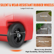 60.57L Fuel Caddy, 7.8 L/min, Portable Gas Storage Tank Container with Hand Pump Rubber Wheels, Fuel Transfer V952-SLJYCSL163MM1YYBQV0