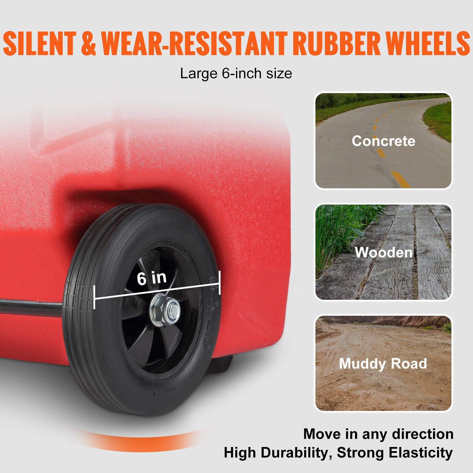 60.57L Fuel Caddy, 7.8 L/min, Portable Gas Storage Tank Container with Hand Pump Rubber Wheels, Fuel Transfer V952-SLJYCSL163MM1YYBQV0