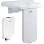 Folding ABS Shower Seat, 15.7'' x 16.7'' Unfolded, Wall Mounted Fold Up Shower Bench with 440 lbs Load V952-SLKABSZCTWKB4ALIHV0