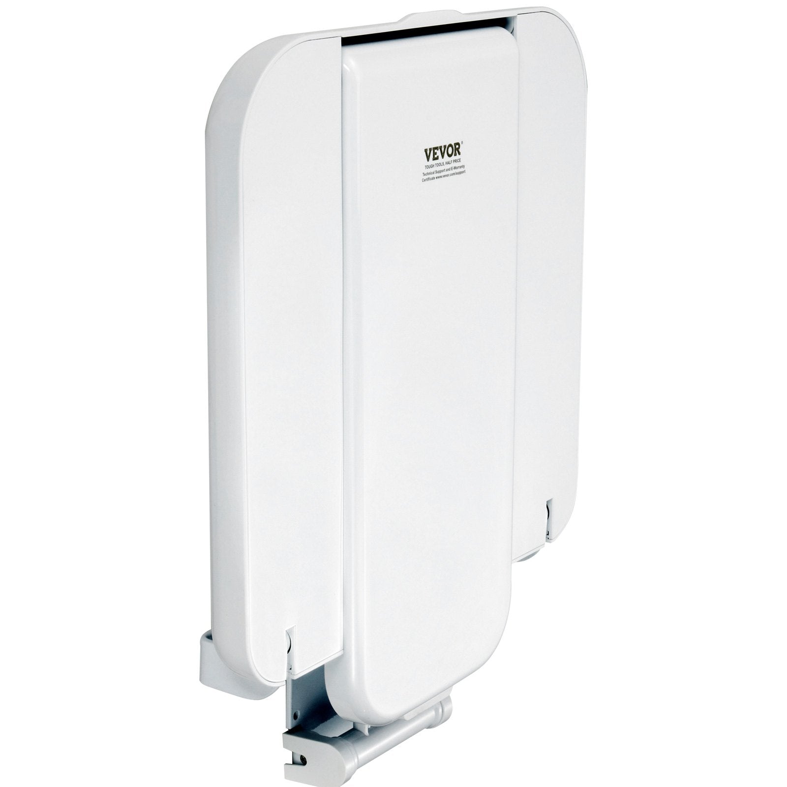 Folding ABS Shower Seat, 15.7'' x 16.7'' Unfolded, Wall Mounted Fold Up Shower Bench with 440 lbs Load V952-SLKABSZCTWKB4ALIHV0