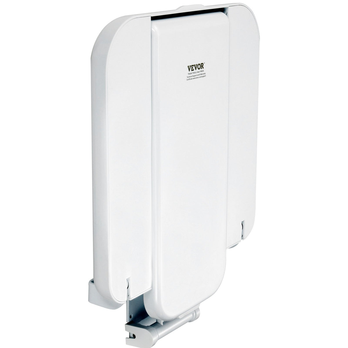Folding ABS Shower Seat, 15.7'' x 16.7'' Unfolded, Wall Mounted Fold Up Shower Bench with 440 lbs Load V952-SLKABSZCTWKB4ALIHV0