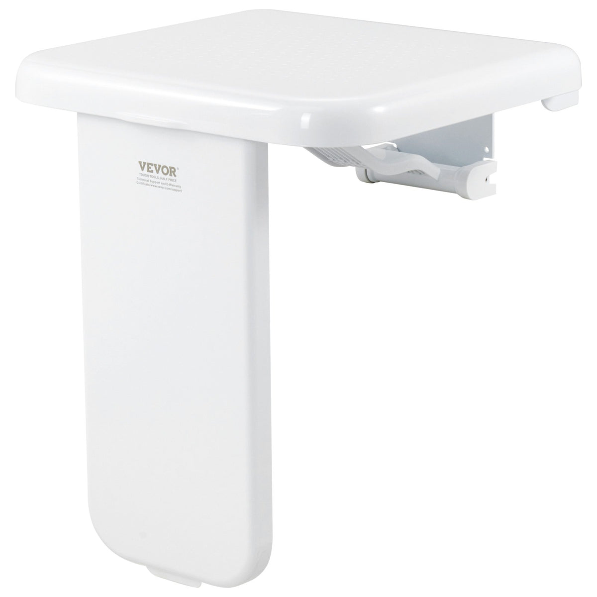 Folding ABS Shower Seat, 15.7'' x 16.7'' Unfolded, Wall Mounted Fold Up Shower Bench with 440 lbs Load V952-SLKABSZCTWKB4ALIHV0