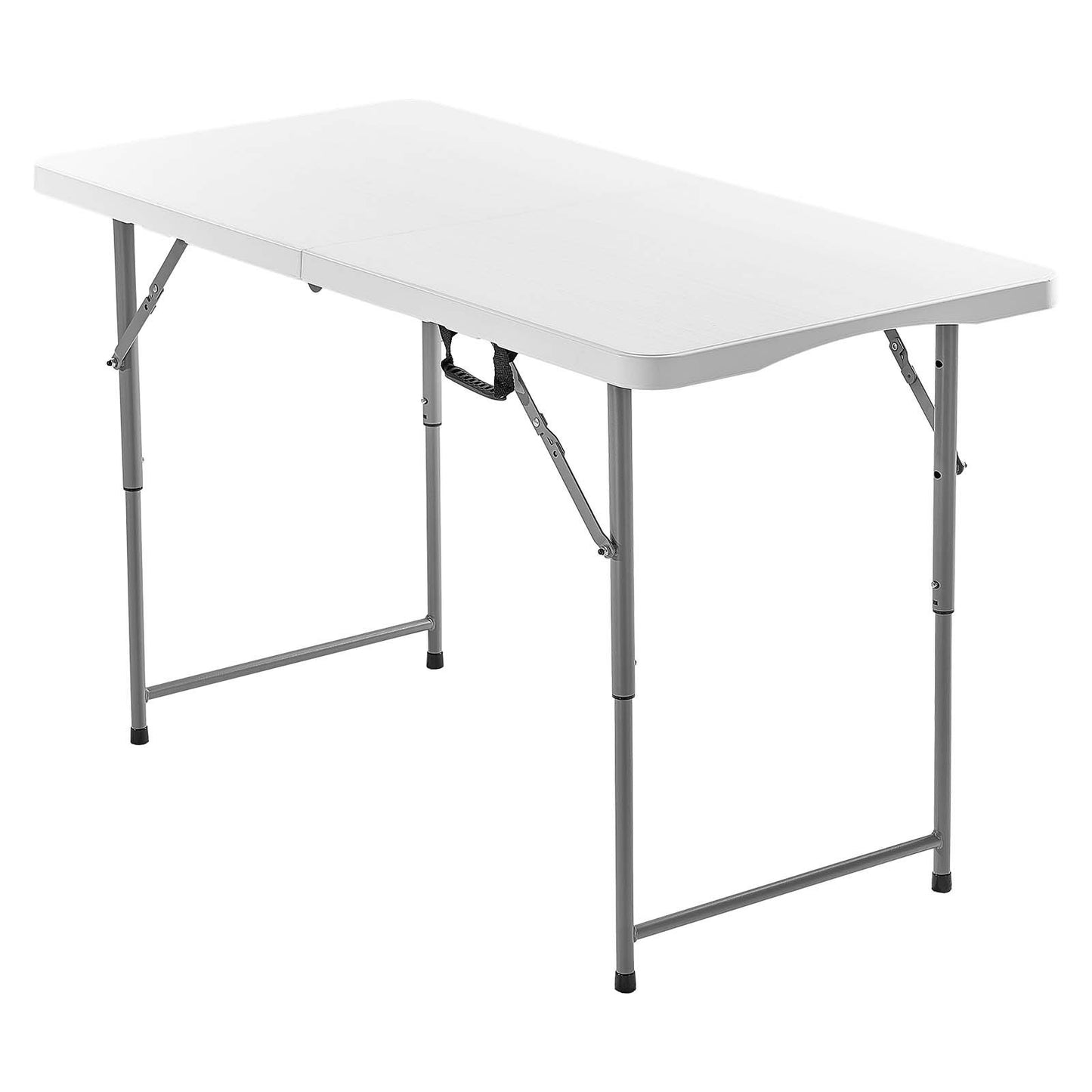 Folding Table, 4 Ft Heavy Duty Portable Fold-in-Half Utility Table, Indoor Outdoor Plastic Rectangle Table V952-SLKHWZDZ4YCBQ1OPT001V0