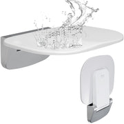 Urea-formaldehyde Folding Shower Seat, 13.6'' x 12.8'' Unfolded, Wall Mounted Fold Up Shower Bench with 450 V952-SLKNQWZCWKB1YXHBJV0