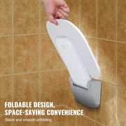 Urea-formaldehyde Folding Shower Seat, 13.6'' x 12.8'' Unfolded, Wall Mounted Fold Up Shower Bench with 450 V952-SLKNQWZCWKB1YXHBJV0