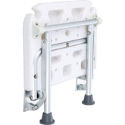 Folding PE Shower Seat, 15.7'' x 14.8'' Unfolded, Wall Mounted Fold Up Shower Bench with 500 lbs Load V952-SLKPEZCTWKB16SNT7V0