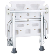 Folding PE Shower Seat, 15.7'' x 14.8'' Unfolded, Wall Mounted Fold Up Shower Bench with 500 lbs Load V952-SLKPEZCTWKB16SNT7V0