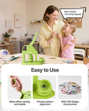 Button Maker Machine, 25 mm, Plastic Pin Maker with 500pcs Button Parts, Mr. Panda Magic Book, Circle Cutter V952-SLKXZJ25MMSLS83X1001V0