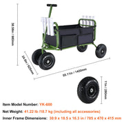 Beach Fishing Cart, 136kg Load Capacity, Foldable Fish and Marine Cart with Four 280mm Big Wheels Rubber V952-SLKYJCKZD000GFIOEV0
