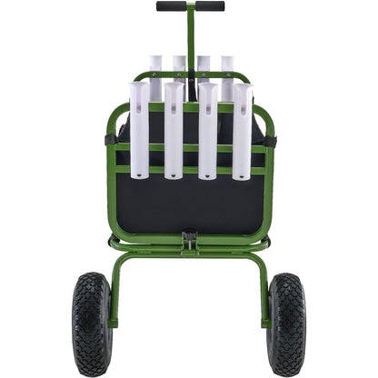 Beach Fishing Cart, 136kg Load Capacity, Foldable Fish and Marine Cart with Four 280mm Big Wheels Rubber V952-SLKYJCKZD000GFIOEV0