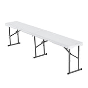 Plastic Folding Bench, 6 ft Portable Bench for Indoor/Outdoor Picnic Party Patio Camping Dining, Foldable V952-SLKZDYDZY6FTUQW6VV0